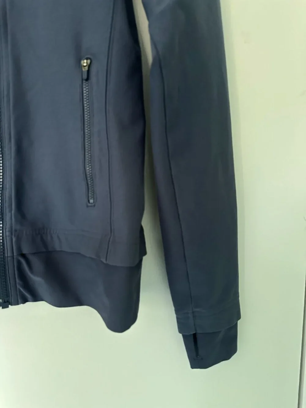 Nike Dri-Fit Dark Blue/Gray Dri-Fit Track Jacket | Slim Fit | Full Zip | Stretch